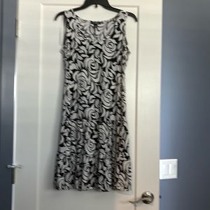 Navy blue and white tank dress